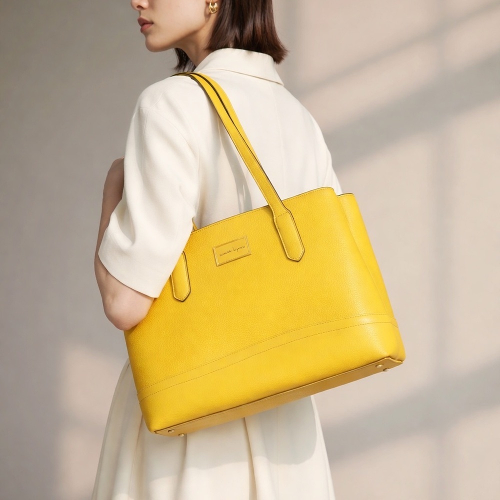 Nanette Lepore Vibrant Yellow Tote - Picture 6 of 8